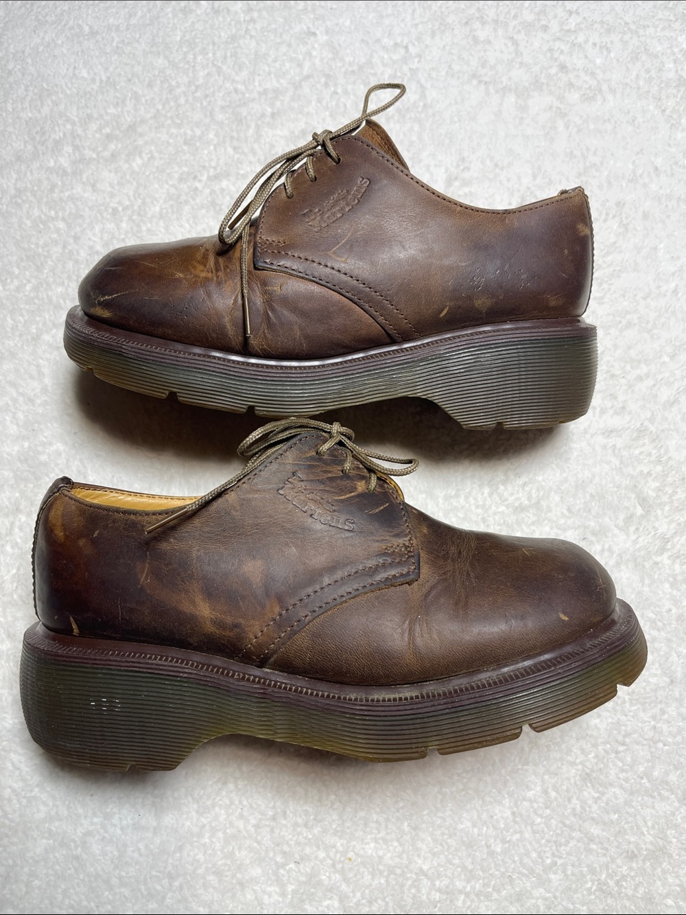Dr. Martens Brown Leather Derby Oxfords Size 5 Women’s